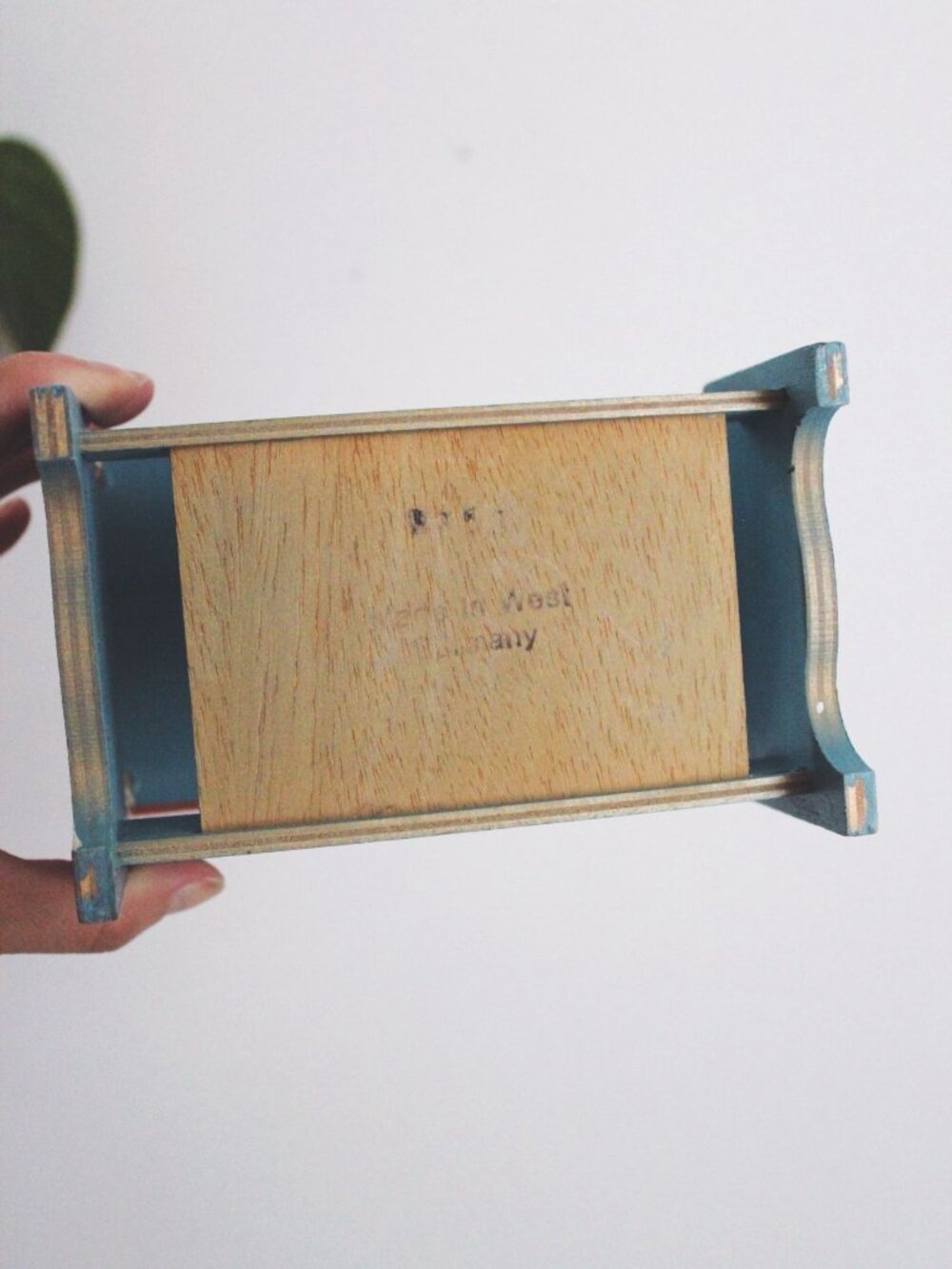 Vintage Dora Kuhn Miniature Canopy Bed Hand-Painted Dollhouse West Germany Folk - Picture 7 of 9